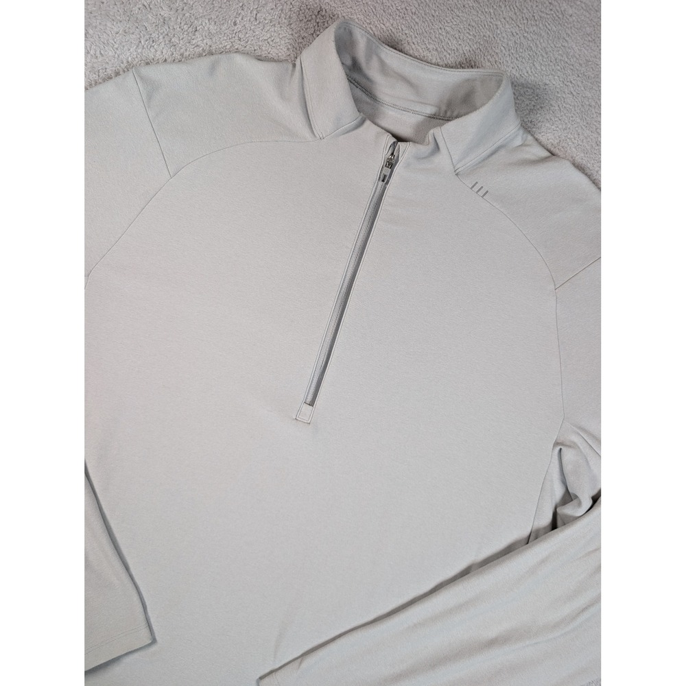Lululemon Mens Metal Vent Tech 1/2 Zip 2.0 Pullover Light Gray XXL